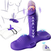 Strap On Thrusting Dildo Riding Vibrator with 12 Thrusting & Vibrating Modes
