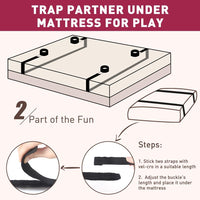 Under the Bed Bondage Restraint Set with Cuffs, Blindfold & Feather Tickler