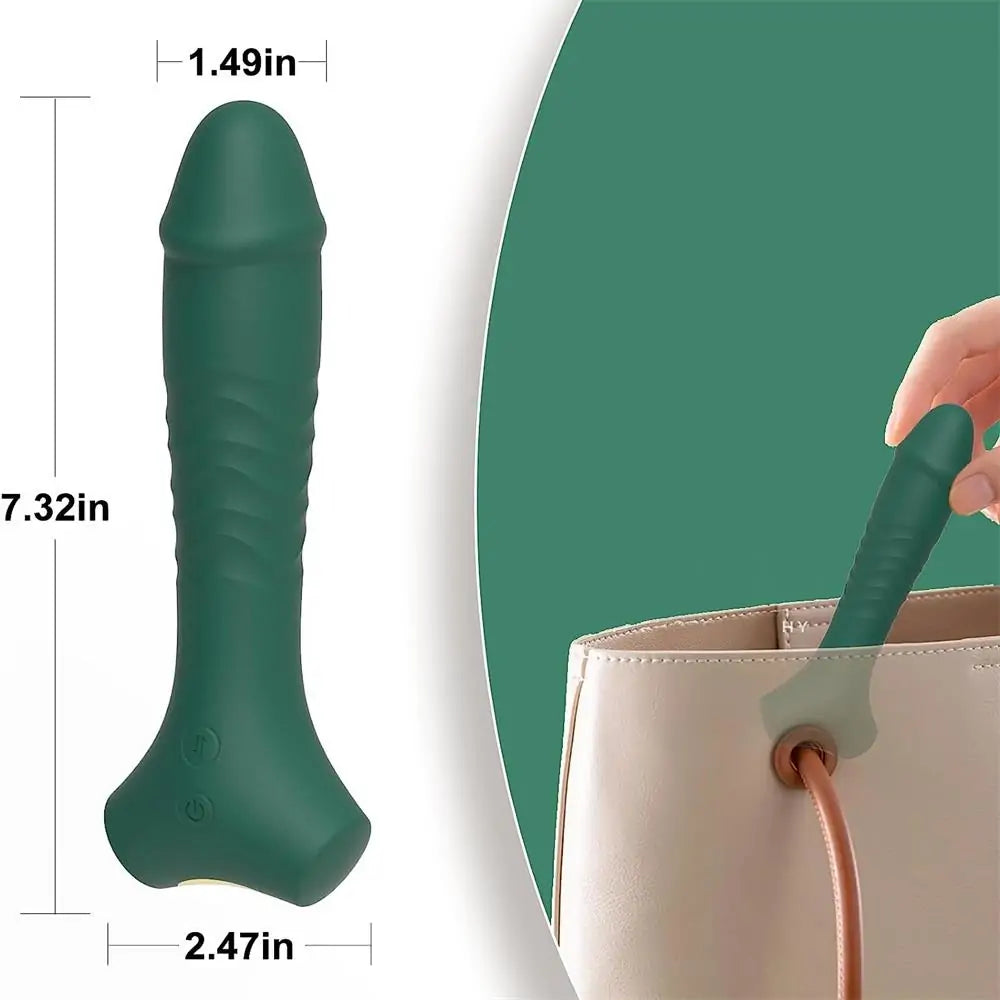 Realistic Penis Swelling Sex Toys with 3 Thrusting & 10 Vibrating Stimulation