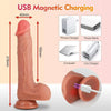 APP Remote Control Realistic 9 High-frequency Thrusting Modes Silicone Dildo 8.5