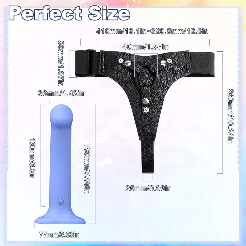 Harness Strap-on Soft Realistic Adjustable Silicone Dildo