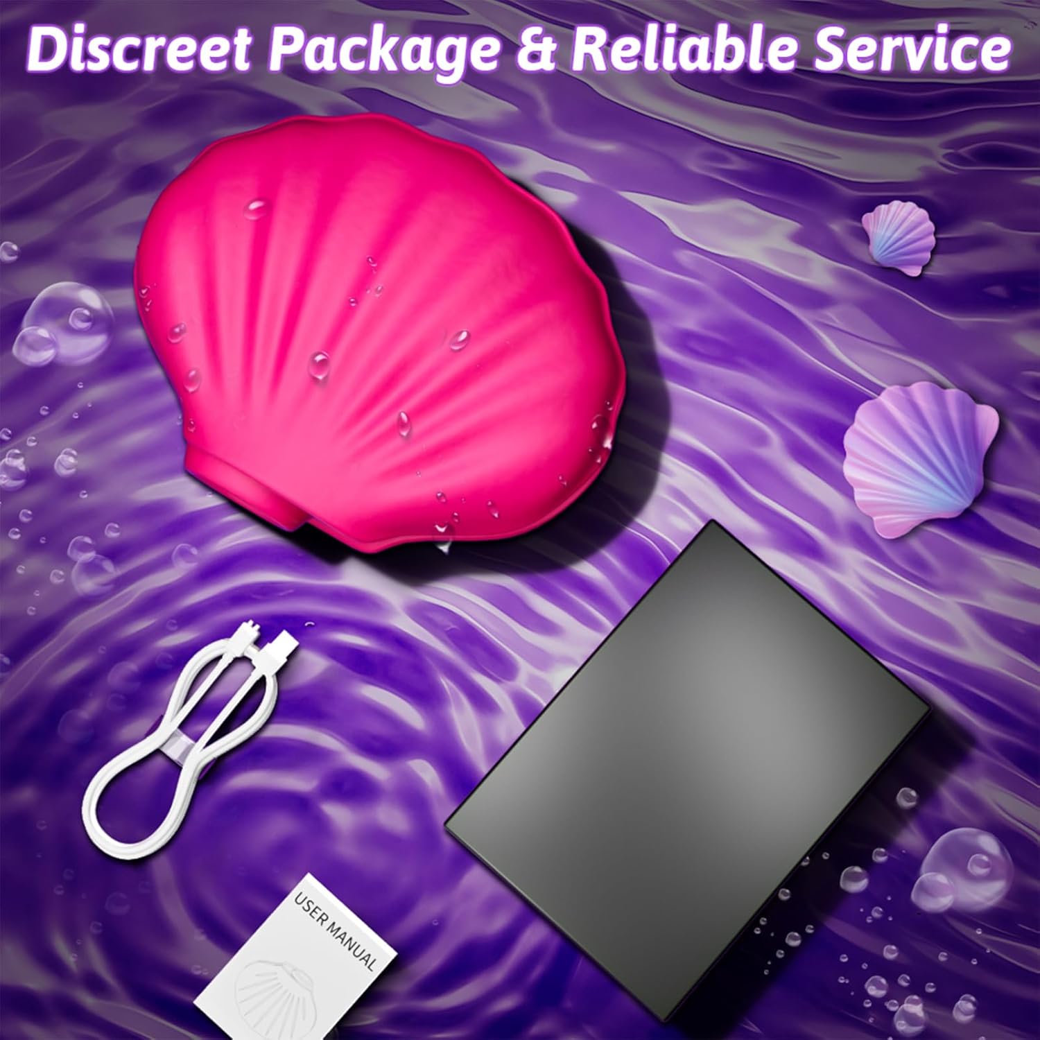 Rechargeable Venus Glow Shell-Shaped Clitoral Suction Stimulator