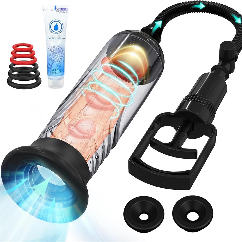 Penis Vacuum Starter Pump, Manual BASICS Trigger 8 Inch #Big Than You Thought