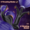 Anal Trainer, Prostate & Cock Ring with 9 Tension Shock Flapping Thrusting Vibrating