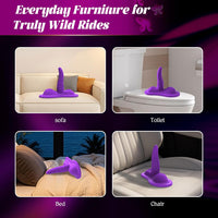 4.7" Insertable Tentacle Monster Dildo Vibrating Sex Saddle with Stable Structure (≤40 dB)