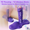 Strap On Thrusting Dildo Riding Vibrator with 12 Thrusting & Vibrating Modes