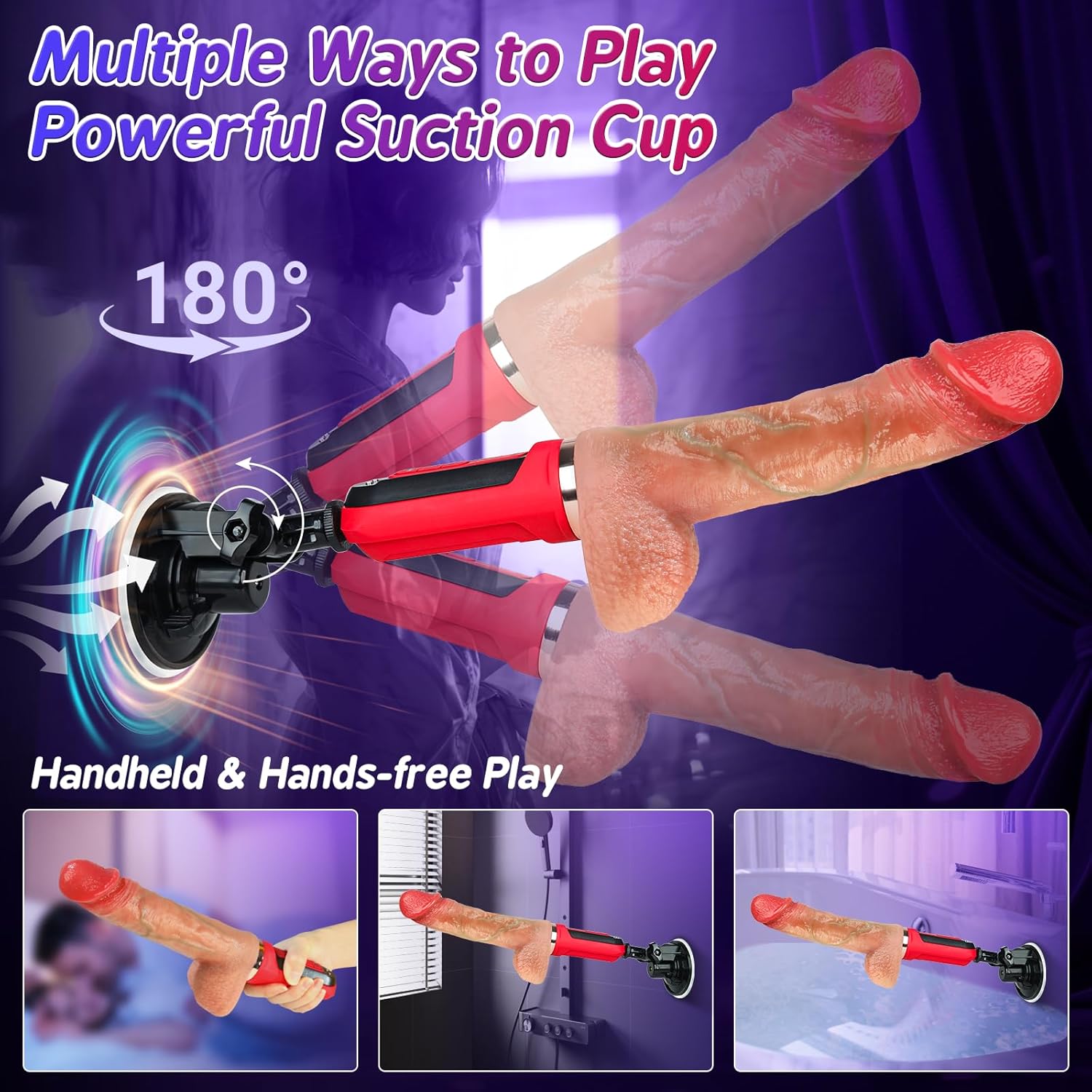 2025 Upgraded 6 in 1 Automatic Thrusting Sex Machine Fast Heating Dildo Vibrator