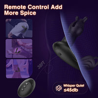Anal Trainer, Prostate & Cock Ring with 9 Tension Shock Flapping Thrusting Vibrating