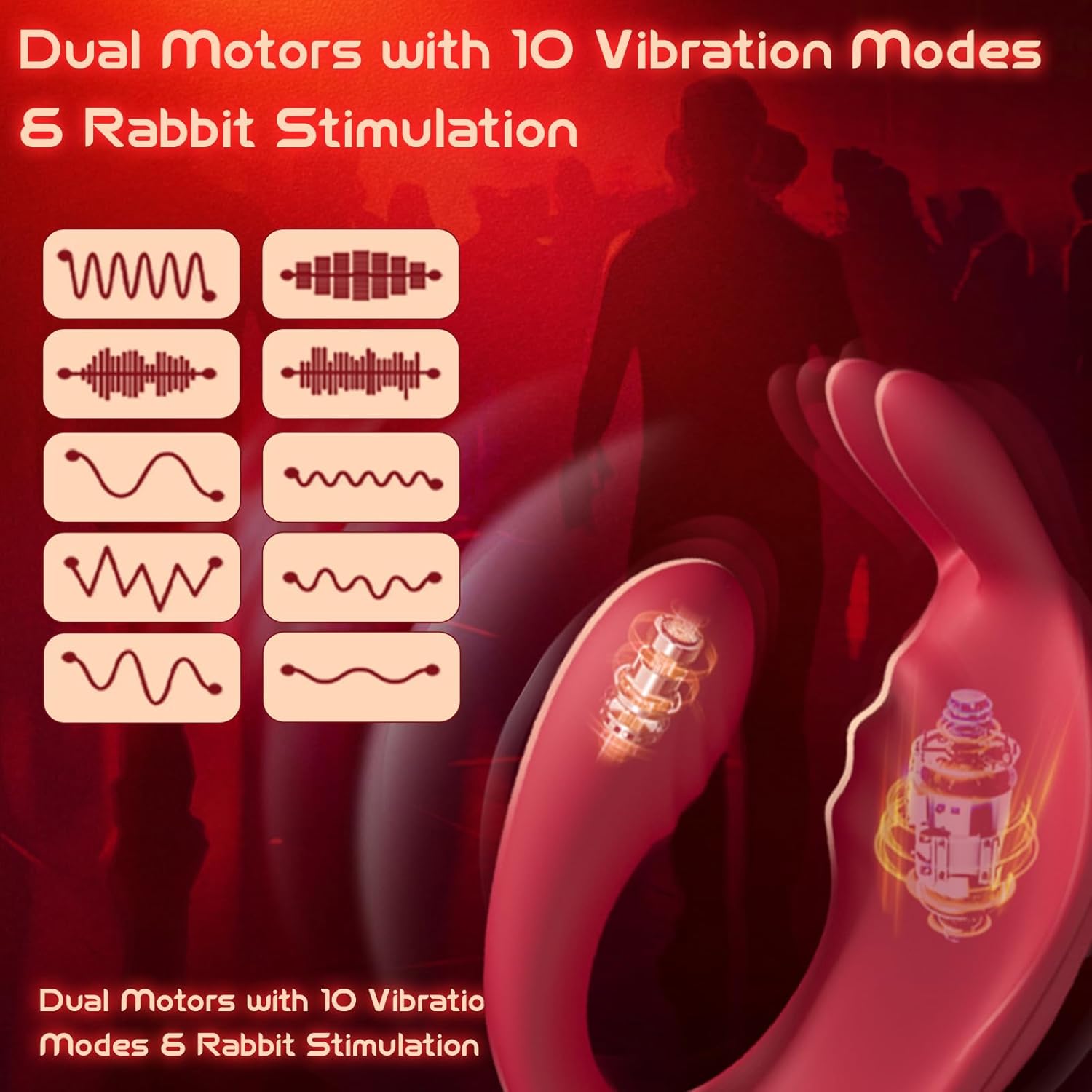 Long Distance Panty Vibrator with Rabbit Stimulator for G Spot Clitoral Penis Pleasure