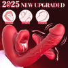 Newly Upgraded 4-in-1 G Spot Dildo Vibrator with 10 Flapping & Vibrating & Licking Biting Modes