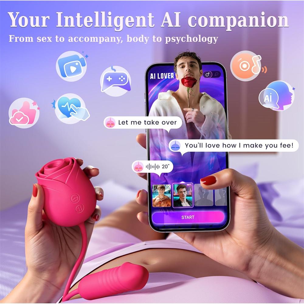 Rose Toy with Thrusting G Spot Vibrator & 10 Sucking Modes (<50 dB) #Breast Sucking #Clit Rubbing #POV