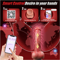 Realistic Dildo Vibrator with Lifelike Wiggling Glans, Thrusting & Heating for Deep G-Spot Stimulation