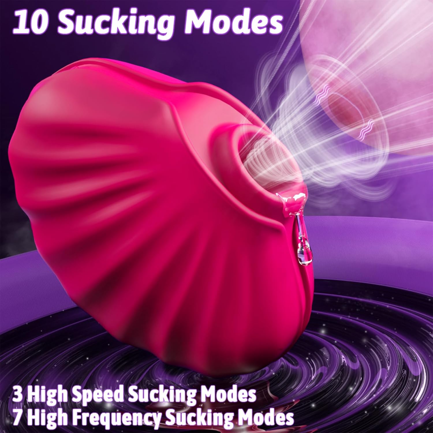Rechargeable Venus Glow Shell-Shaped Clitoral Suction Stimulator