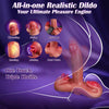 6 in 1 Thrusting & Vibrating & Heating Thick Riding & Sitting Realistic Dildo Strap On