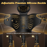Hands Free Dual Stimulation Penis Training Vibrator Adjustable Buckle Cock Ring
