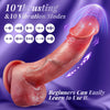 Realistic Safety Soft Silicone Dildo with 10 Thrusting & 10 Vibrating Modes