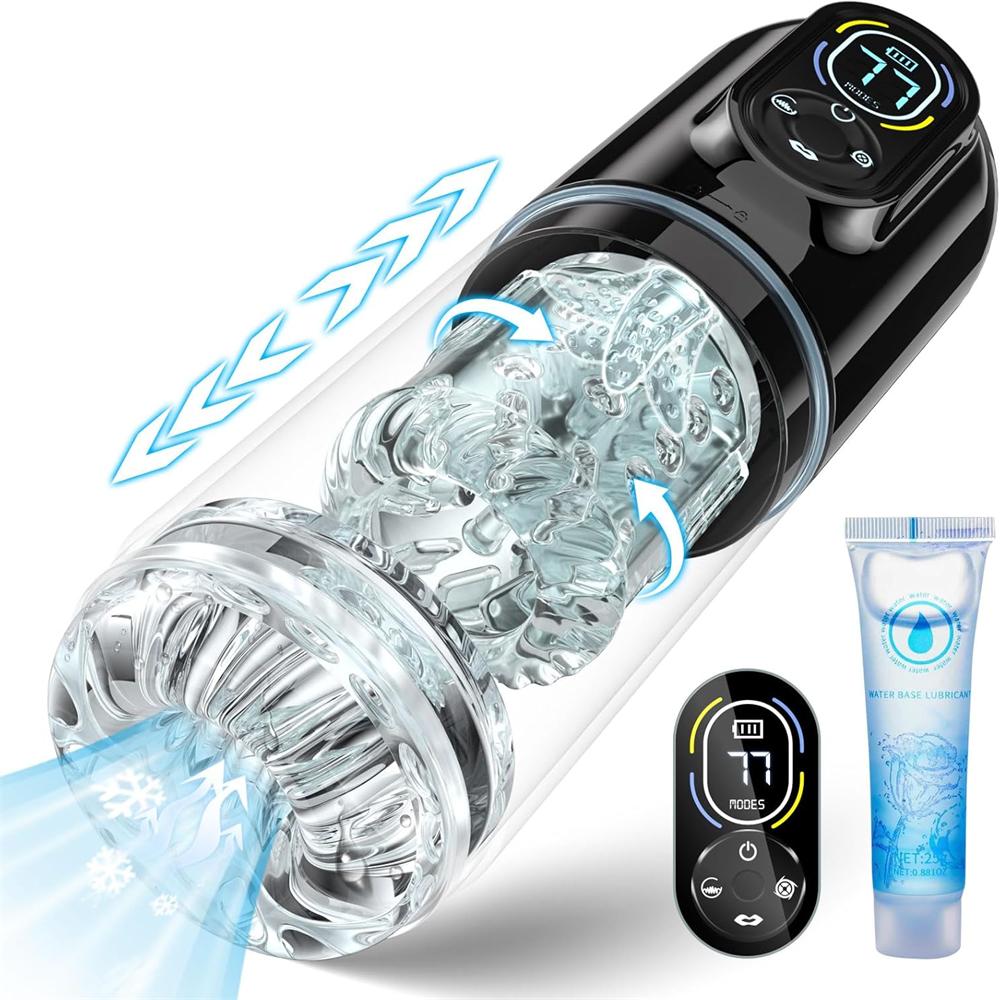 Premium Automatic Mouth Watering Male Masturbator with Realistic Suction & Hands-Free Edging Control