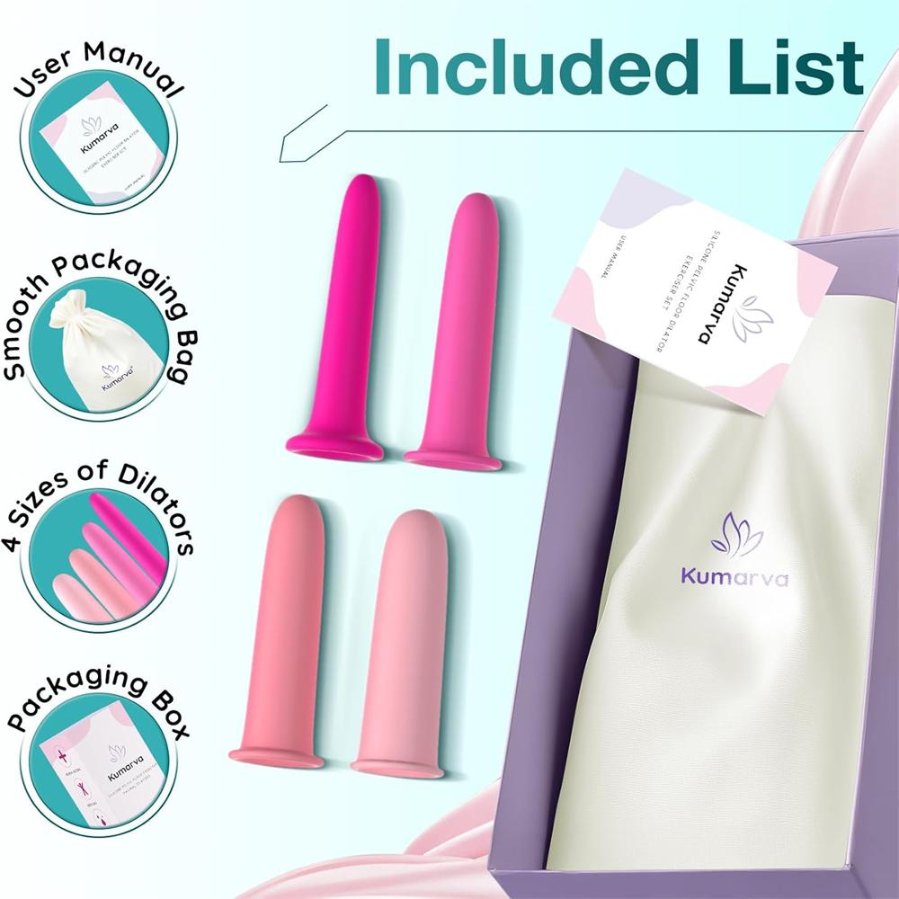 Silicone Pelvic Floor Dilator - 4pcs Set