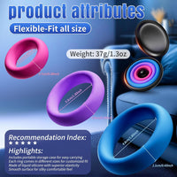 3 Pcs Different Sizes Multi-Coloured Silicone Penis Ring with Storage Box