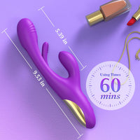 Flutter Bunny Rechargeable Silicone Flickering Rabbit Vibrator #Clit Rubbing #Fingering #Cunnilingus