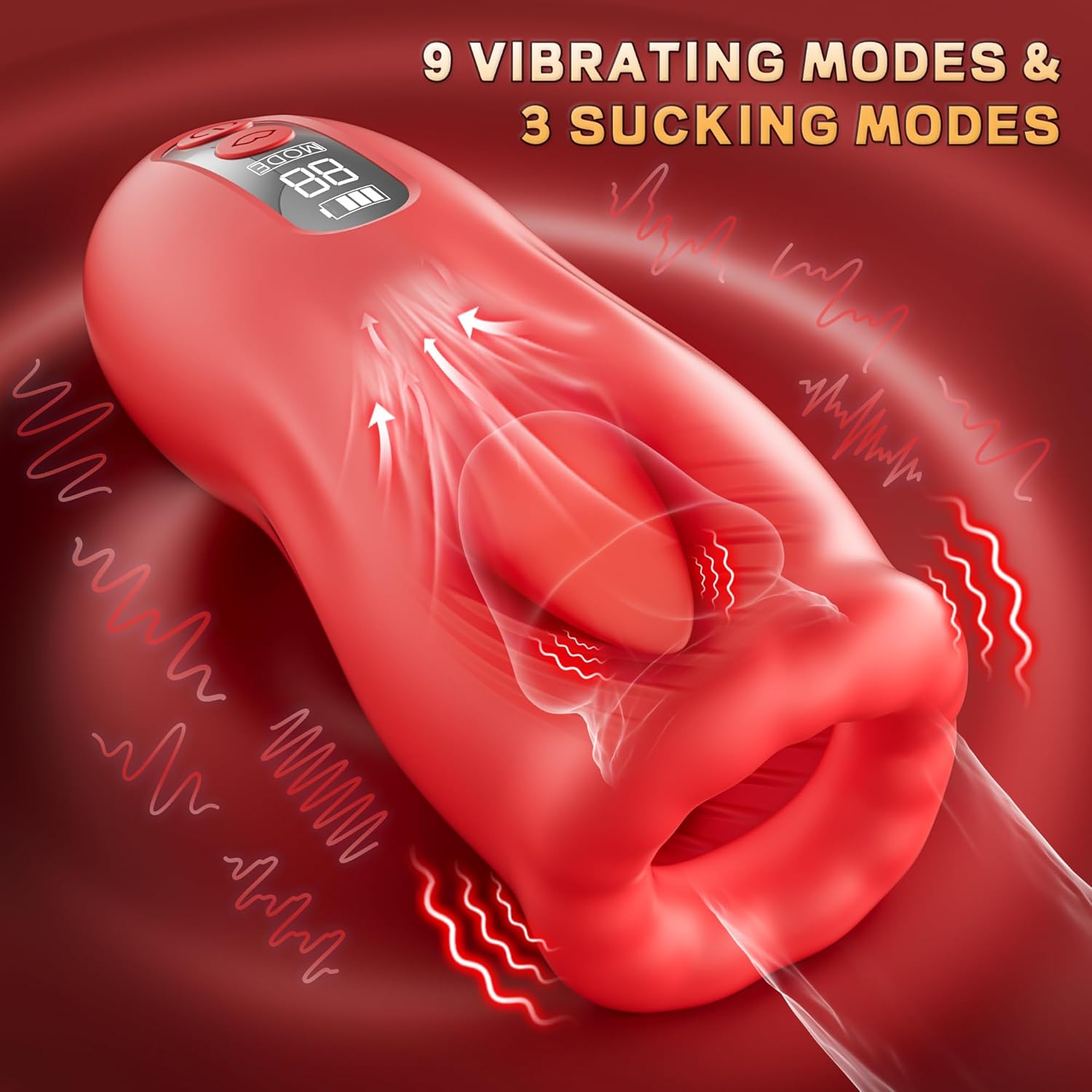 Sucking & Licking Male Masturbator – 9 Vibration & 3 Suction Modes, APP Controlled, Portable & Waterproof