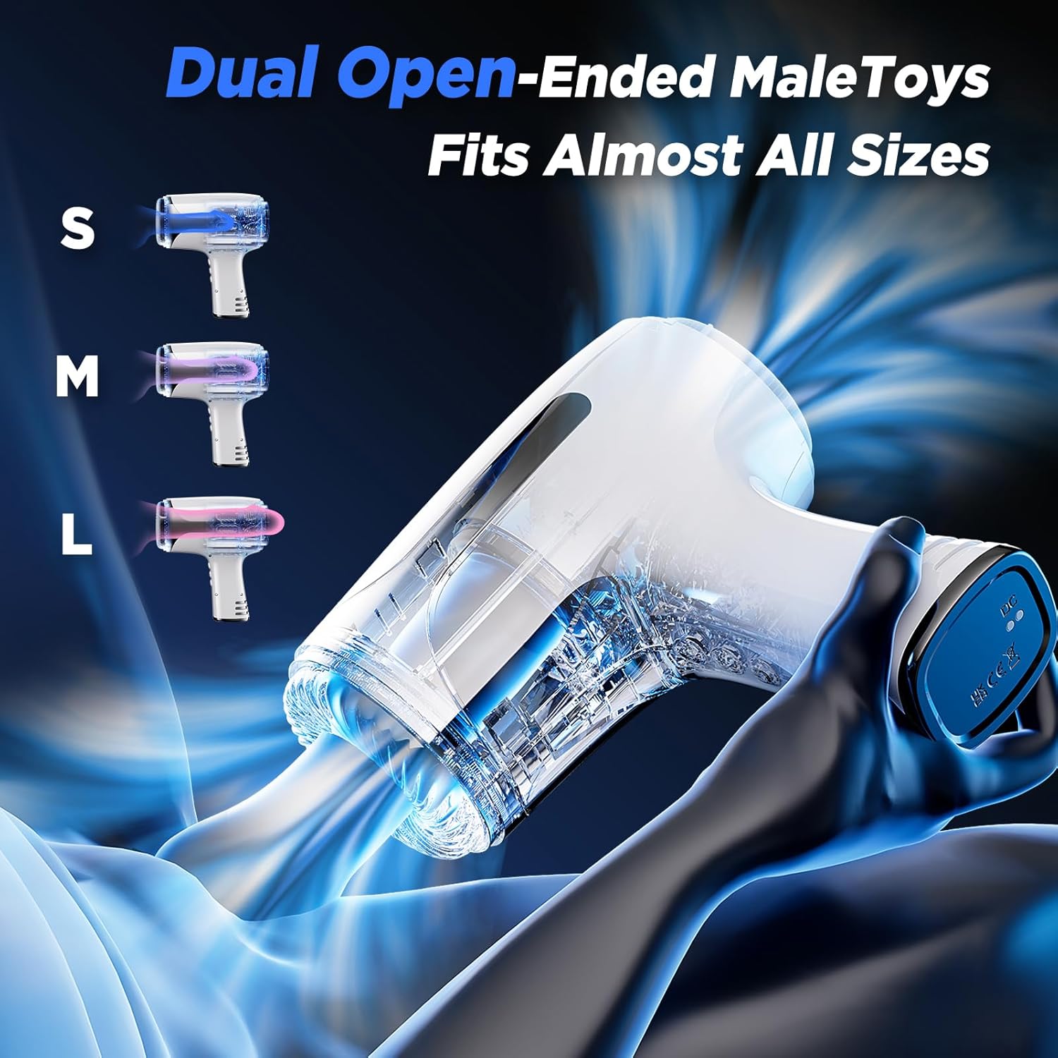 Open-Ended Thrusting Male Masterbator Vibrating Stroker with Smart APP Play