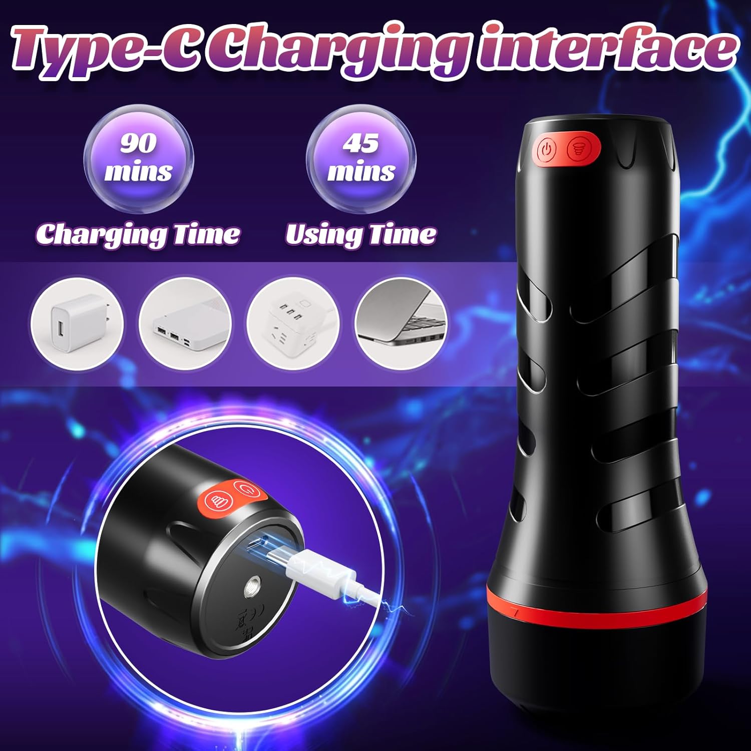 Pocket Pussy Stroker with App Sync, Suction & Vibration, and Phone Holder