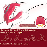 Long Distance Panty Vibrator with Rabbit Stimulator for G Spot Clitoral Penis Pleasure