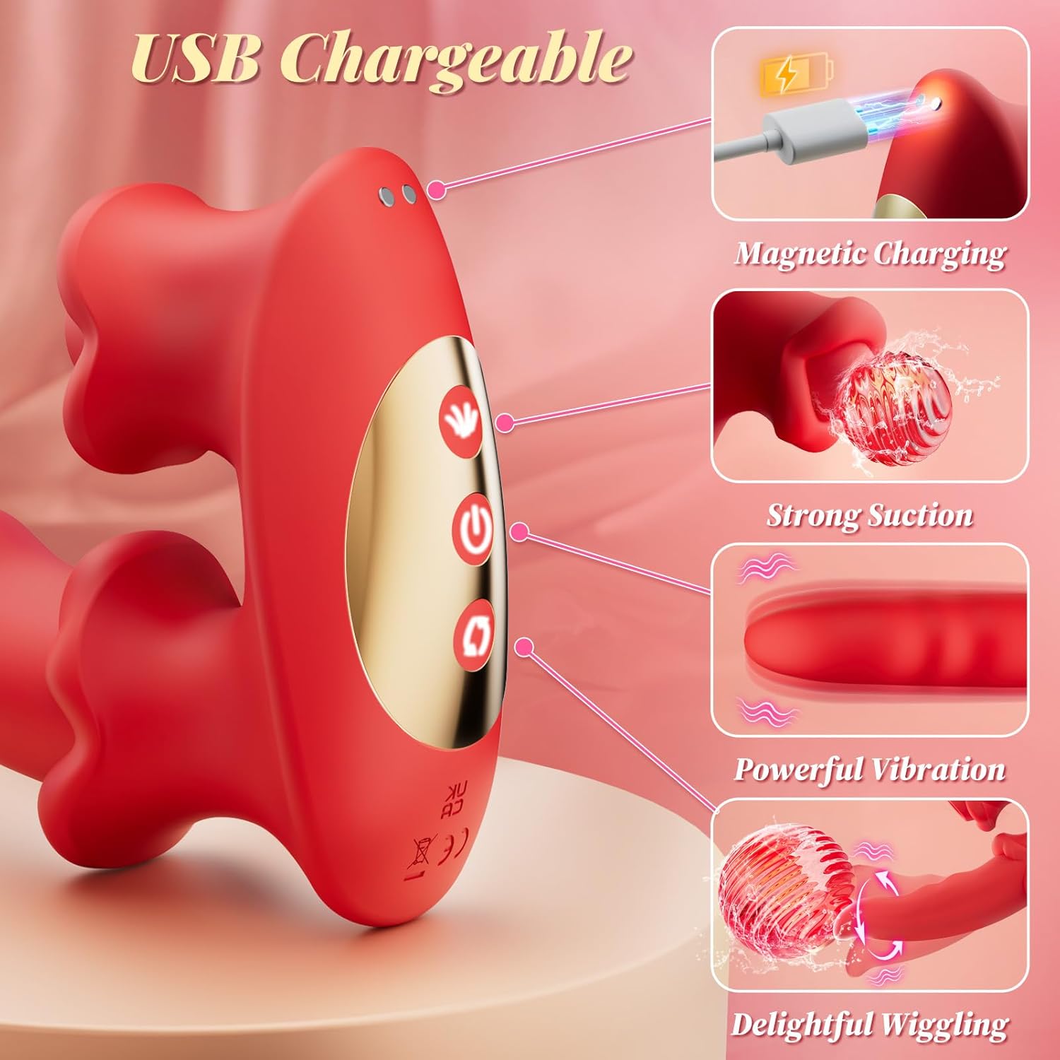 2025 Upgraded Clit Sucker Rotating Shaft – Stronger Suction, Wiggle Vibrations & Couples Play