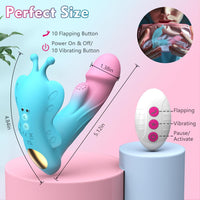 App Remote Control Wearable Butterfly Panty Vibrator with 10 Vibrating & Flapping Modes