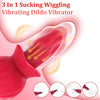 Sucking Dildo Vibrator with 3 Sucking & 10 Wiggling & 10 Vibrating