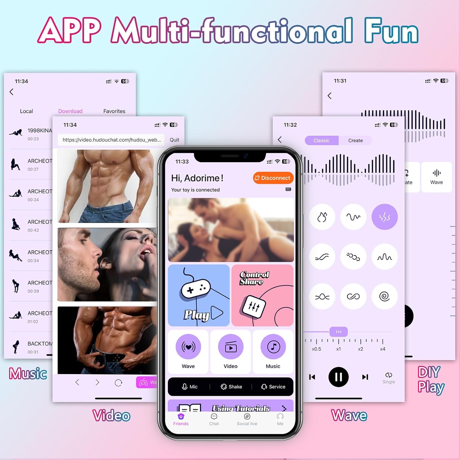 App Remote Control Wearable Butterfly Panty Vibrator with 10 Vibrating & Flapping Modes