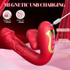 Newly Upgraded 4-in-1 G Spot Dildo Vibrator with 10 Flapping & Vibrating & Licking Biting Modes