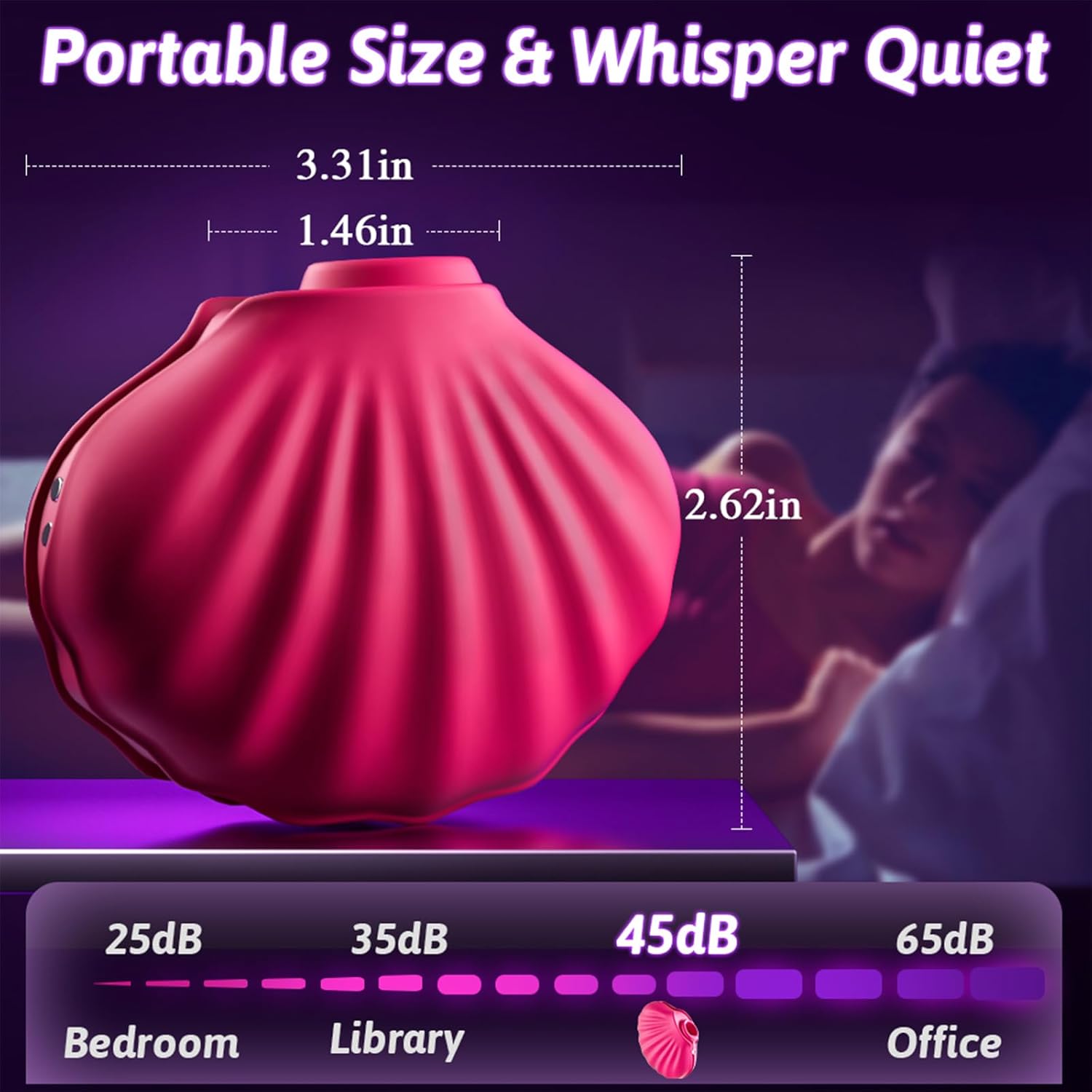 Rechargeable Venus Glow Shell-Shaped Clitoral Suction Stimulator
