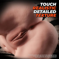 Life-Size Realistic Male Masturbator Butt – 1:1 Size, 22LB Weight, Vagina & Anal Dual Channels