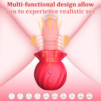 Sucking Dildo Vibrator with 3 Sucking & 10 Wiggling & 10 Vibrating