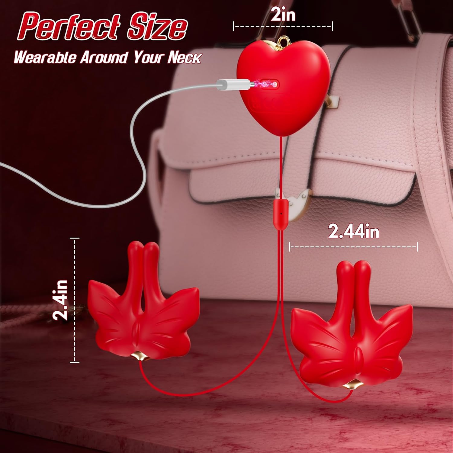 Twin Tweaks Neck-Hanging Ultra Vibration Magnetic Nipple Clamps