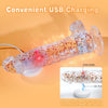 8.9'' Colorful Luminous Glow Confetti Dildo with 7 Vibrating Modes & Remote