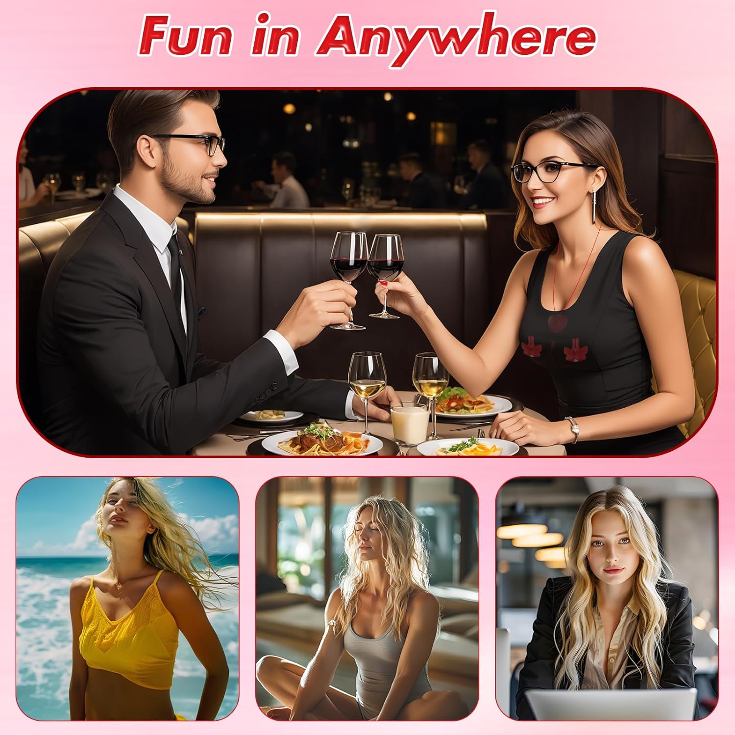 Twin Tweaks Neck-Hanging Ultra Vibration Magnetic Nipple Clamps