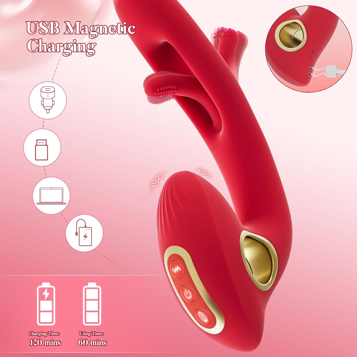 Amara - G Spot Flapping Vibrator with Clitoral Gentle Vibrating Function