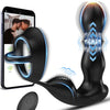 Vibrating & Rolling Anal Plug Vibrator with Cock Ring 4.2 Inch