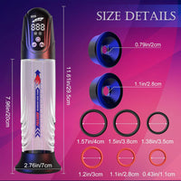 Submersible Automatic Penis Enlargement Pump with 4 Pressure Settings & 4 Suction Modes