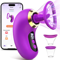 5-in-1 Sucking, Vibrating, and Licking Vibrator with APP Control and LCD Display
