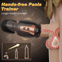 Hands Free Dual Stimulation Penis Training Vibrator Adjustable Buckle Cock Ring
