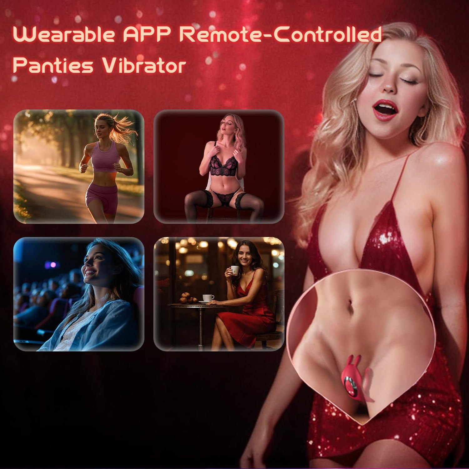 Long Distance Panty Vibrator with Rabbit Stimulator for G Spot Clitoral Penis Pleasure