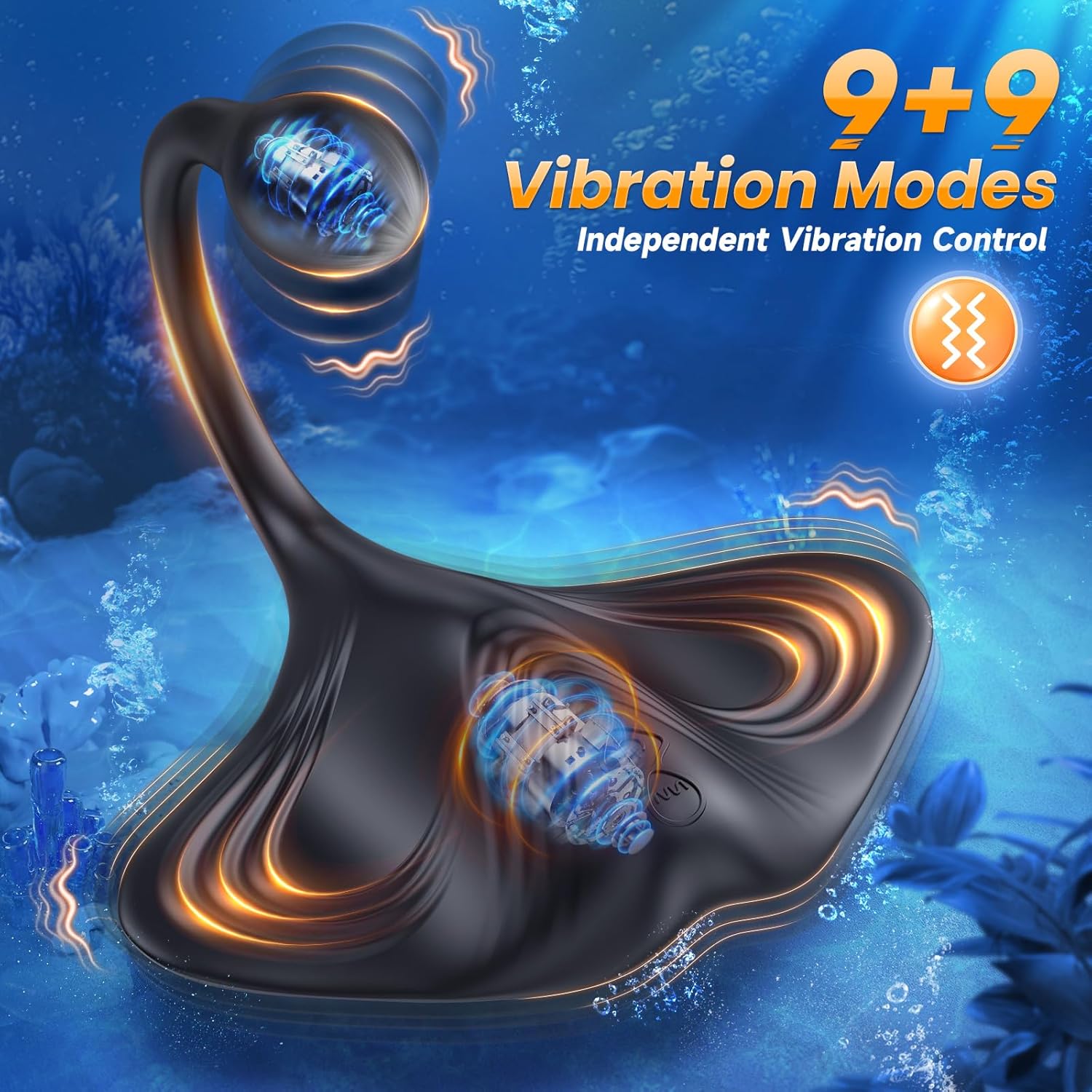 Manta Ray Shaped Design Sitting Vibrator for Penis Wrapped Trainging & Anal Stimulaion