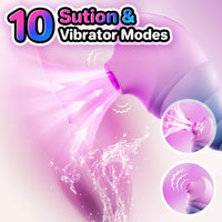 Cute Conch Soft Touch Sucking Vibrator with 10 Suction & Vibrating Modes