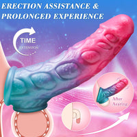 Octopus Tentacle Vibrating Penis Sleeve with Ball Stretcher — Adds 2.4" Length and 35% Girth