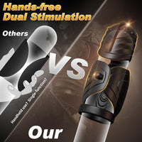 Hands Free Dual Stimulation Penis Training Vibrator Adjustable Buckle Cock Ring