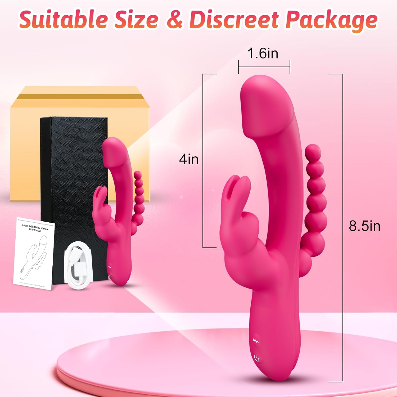 Evolved Rabbit Vibrator Clitoral G Spot Vaginal Anal Bead Sex Stimulator